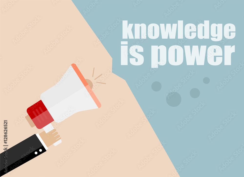 Flat design business concept Digital marketing business man holding megaphone for website and promotion banners. Knowledge is power. Flat design business concept Digital marketing business man holding megaphone for website and promotion banners. Knowledge is power.