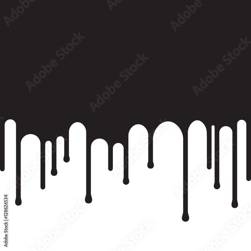 Dripping black paint background. Painting concept. Vector