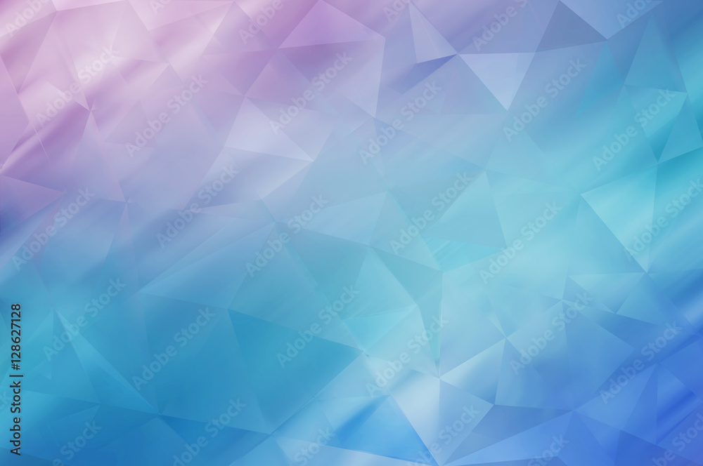Multicolor geometric rumpled triangular low poly style gradient