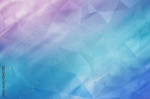 Multicolor geometric rumpled triangular low poly style gradient