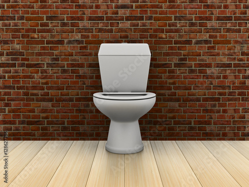 Room with water closet. 3D ...