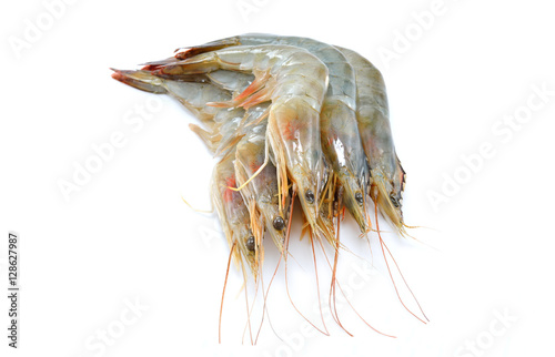 Fresh shrimps,prawns isolated on white background     © amenic181