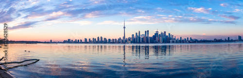 Panoramic view of Toronto skyline and Ontario lake - Toronto, Ontario, Canada