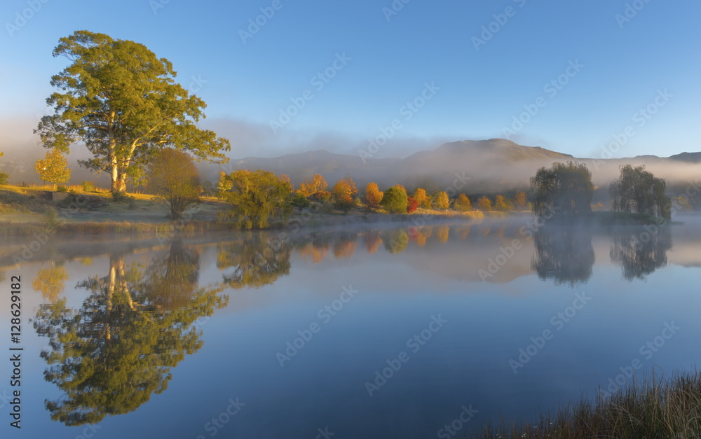 Early morning mist reflection