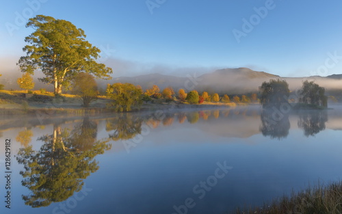 Early morning mist reflection