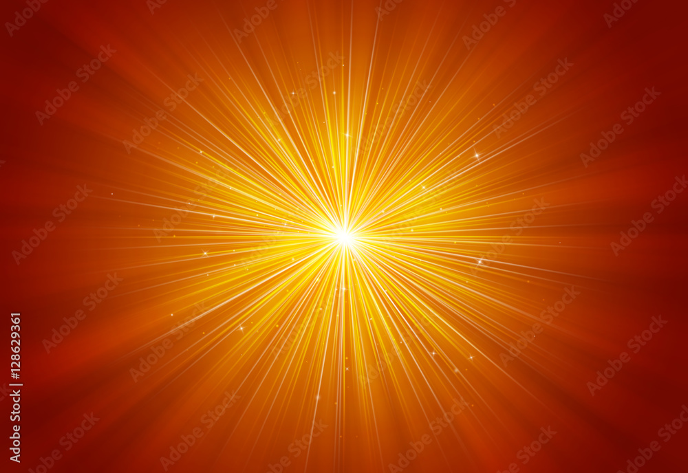 Gold glitter sparkles rays with bokeh fractal radial abstract background/texture. Gold glitter sparkles rays with bokeh fractal radial abstract background/texture.