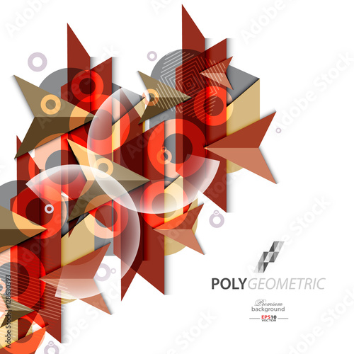 Polygeometric abstract background