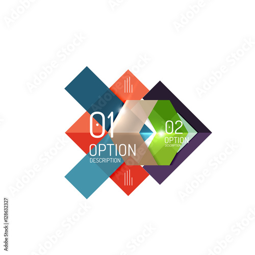 Geometric modern infographic options templates Free Download Geometric modern infographic options templates - GFXLoad