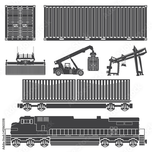  train  locomotive wagon containers