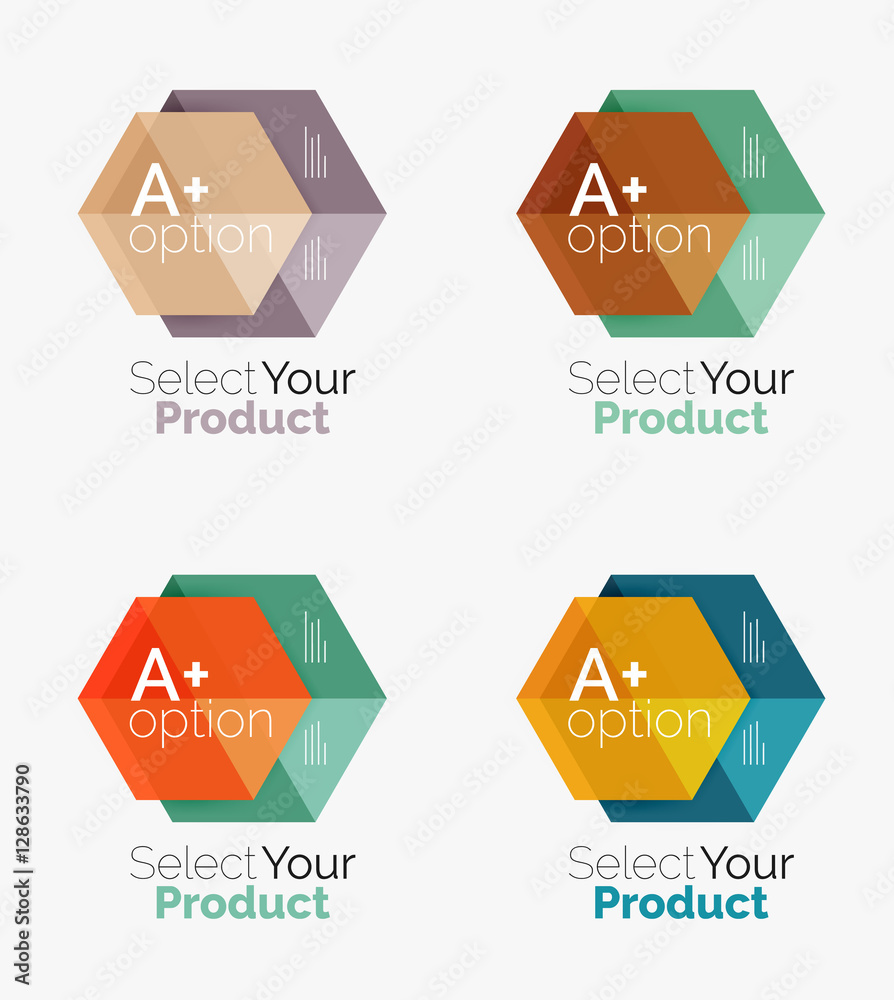 Business geometric layouts with option text Business geometric layouts with option text