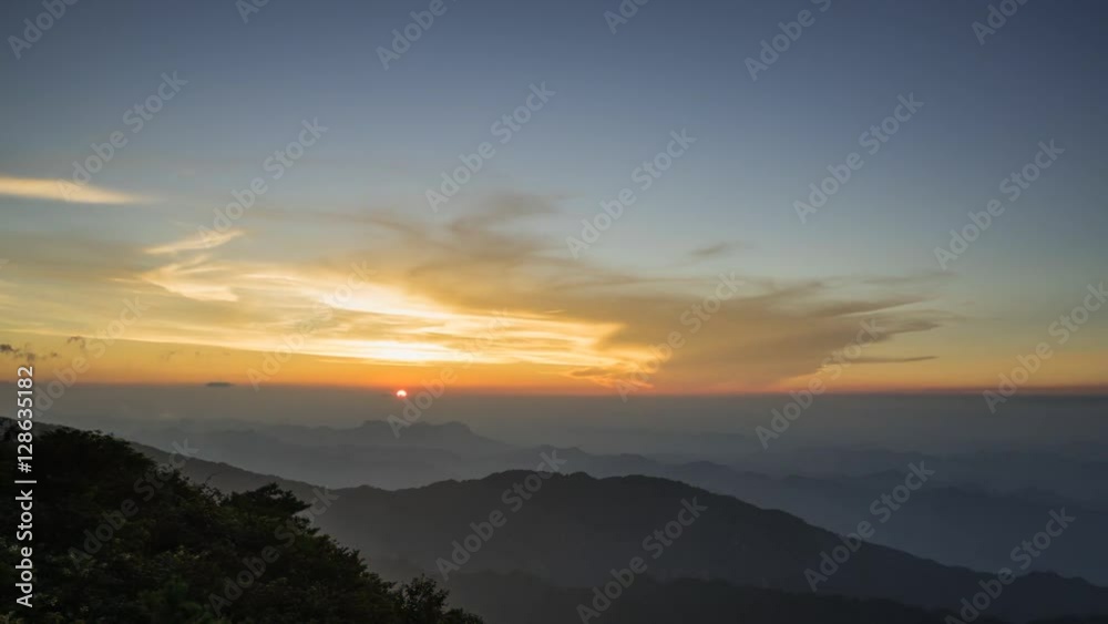 Sunset time lapse from mountain top Sunset time lapse from mountain top