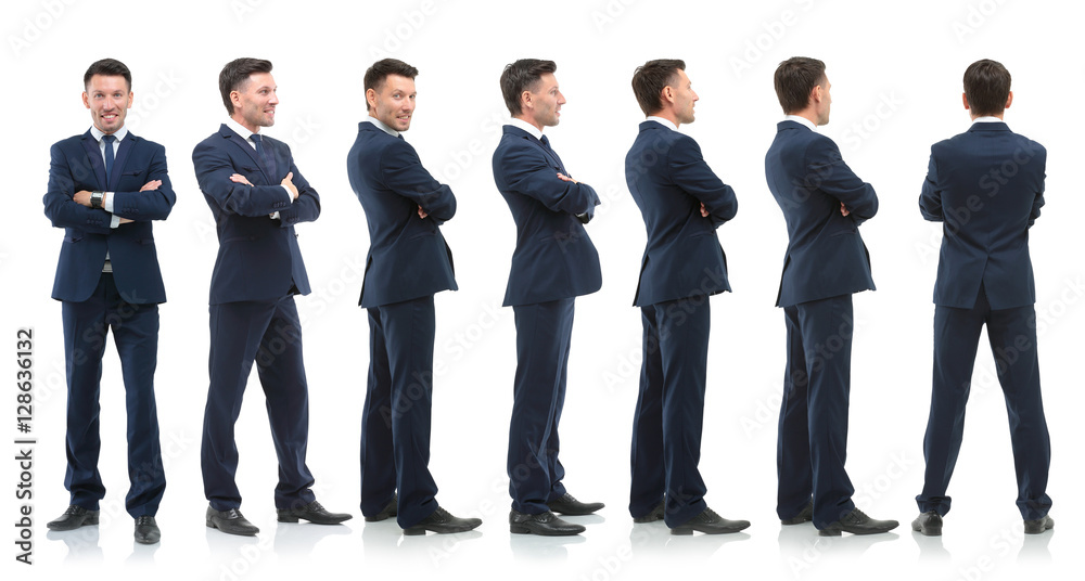 Obraz premium Collection of full length portraits of businessmen