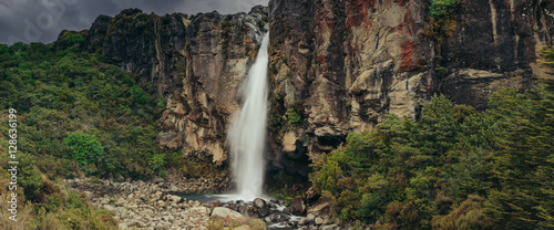 Magnificient Taranaki falls in Tongariro National Park, New Zealand