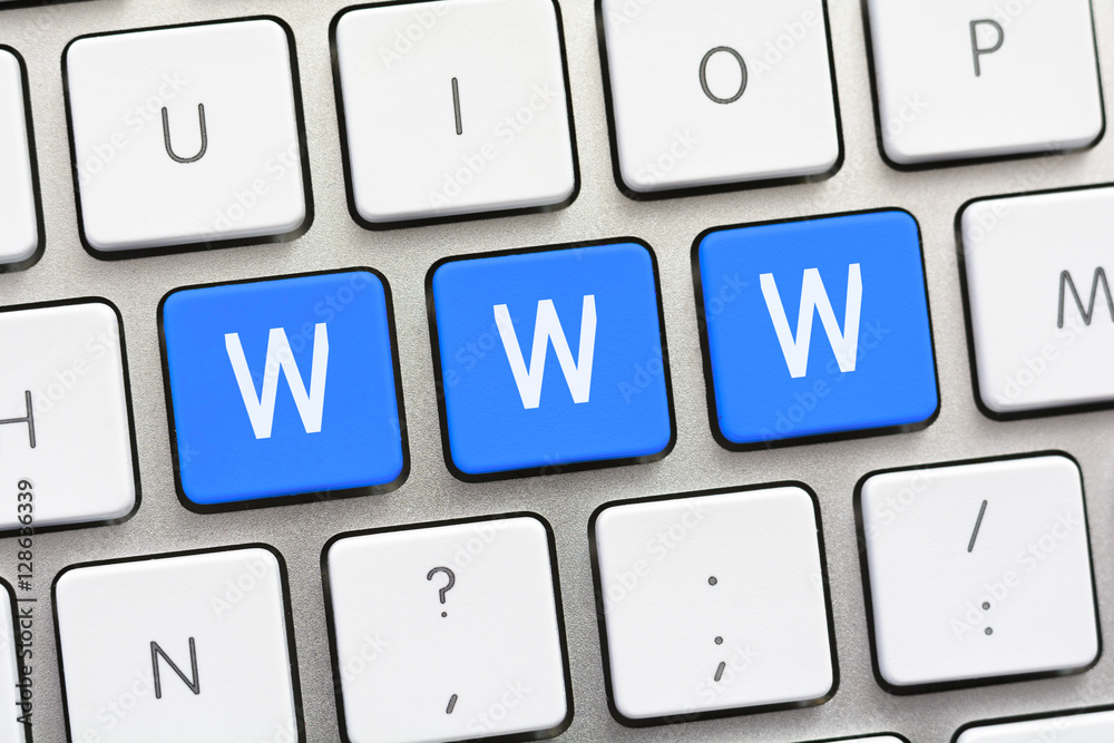 WWW writing on white keyboard WWW writing on white keyboard