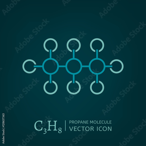 Propane Molecule Icon photo