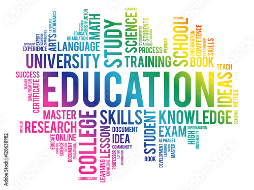 EDUCATION word cloud collage, background concept