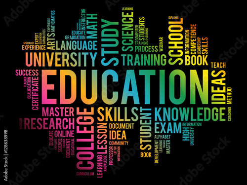 EDUCATION word cloud collage, background concept