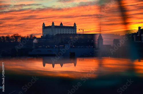 Photography bratislava castle - Slovakia. In last evening light