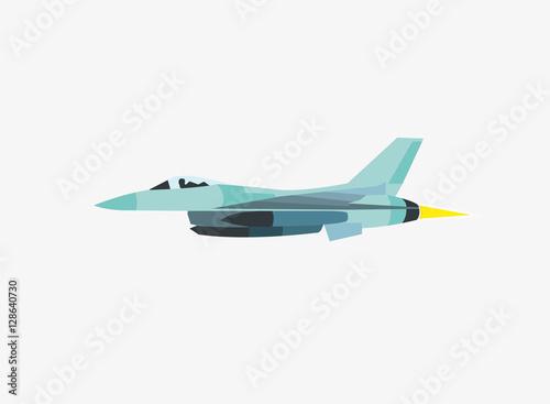 Jet fighter plane side