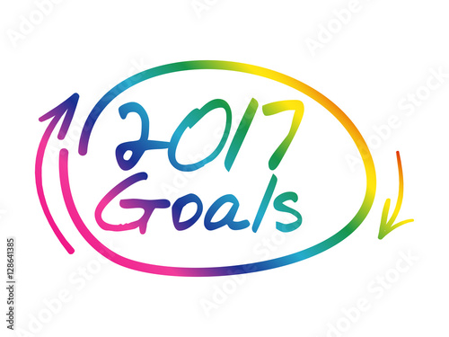 2017 Goals business concept  chart  diagram  presentation background