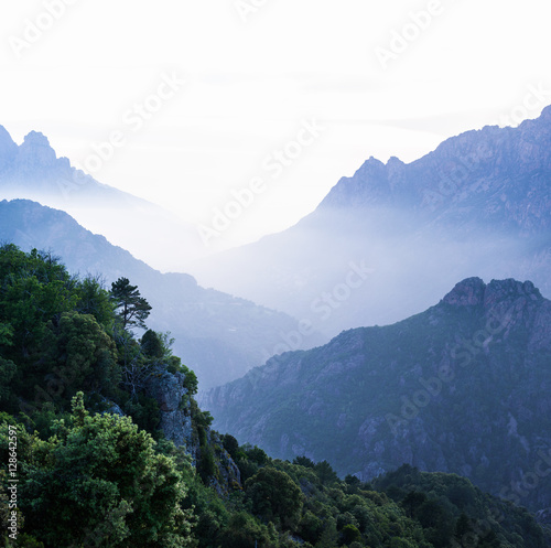 Smoky Mountains, landscape of corsica near Porto