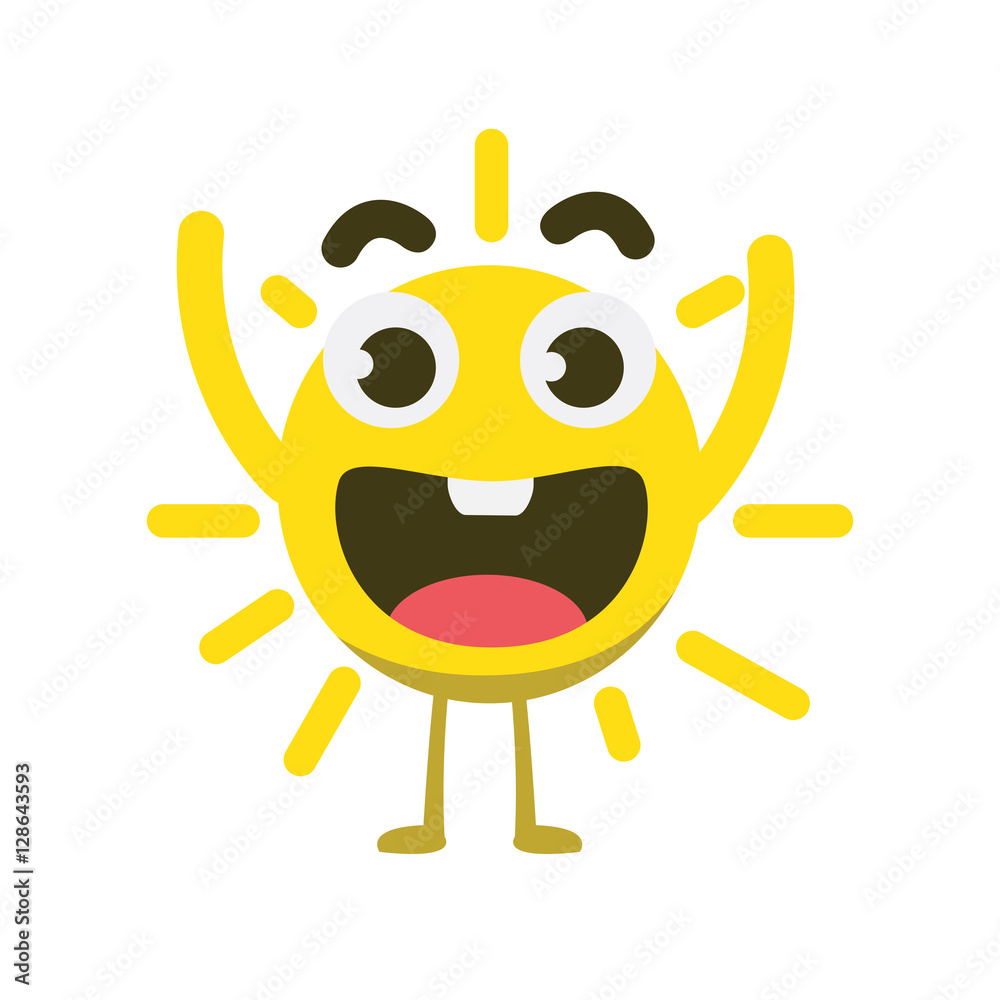 Cute Happy Sun Character Mascot Cute Happy Sun Character Mascot