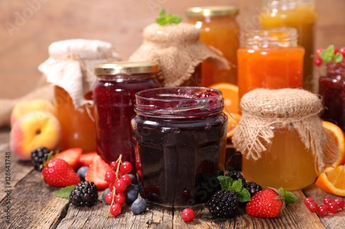 various jar of jam photo