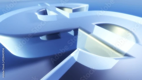 Rotating Blue Dollar Sign Background