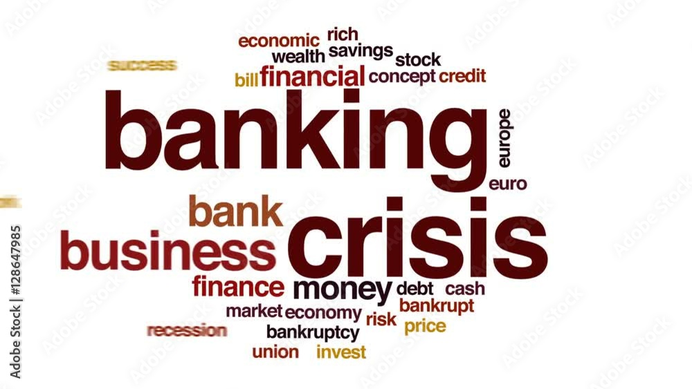 Banking crisis animated word cloud. Banking crisis animated word cloud.