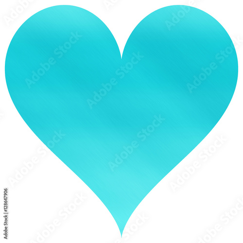 Beautiful simple and turquoise blue heart shape