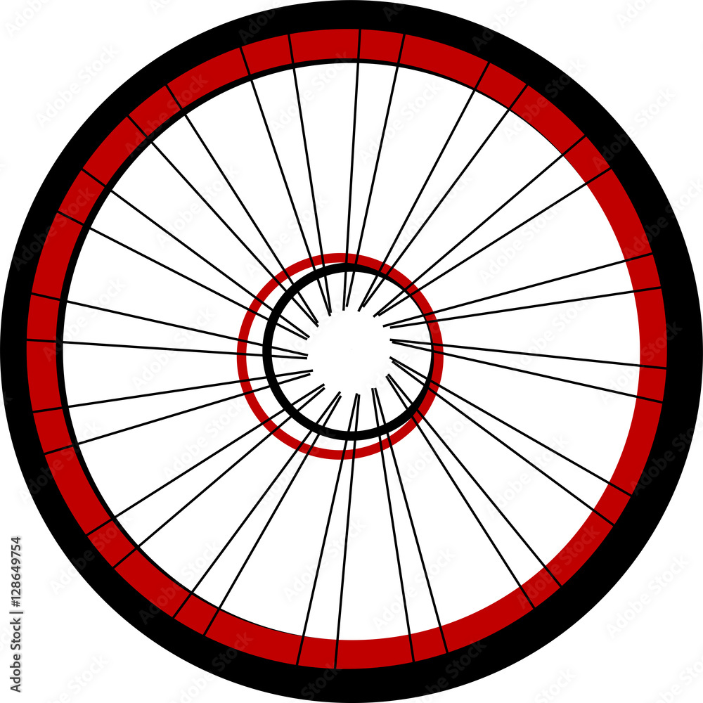 Bicycle wheel isolated on white Bicycle wheel isolated on white