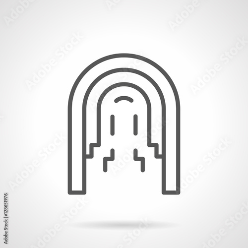 Architectural arcade simple line vector icon