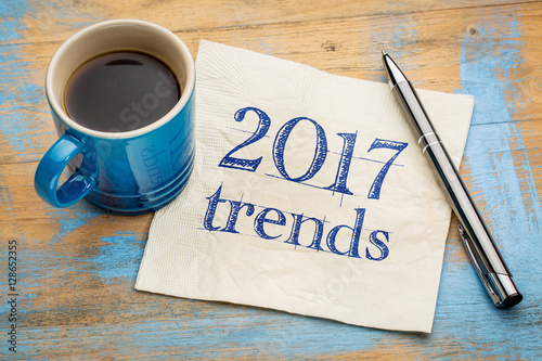 2017 trends concept on napkin