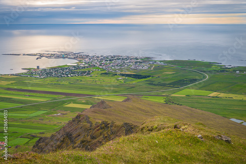 Akranes landscape seen from Akrafjall mountain photo