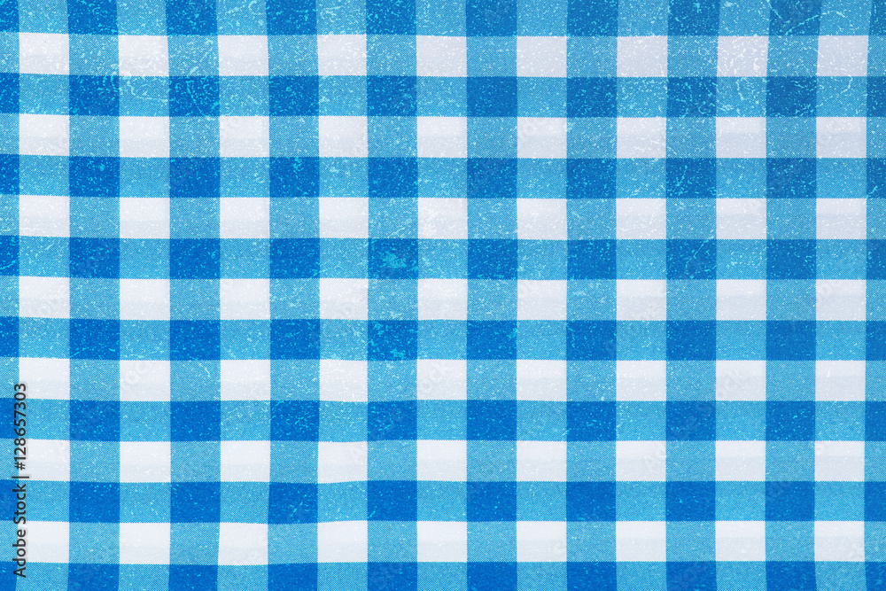 Top view of blue tablecloth Top view of blue tablecloth