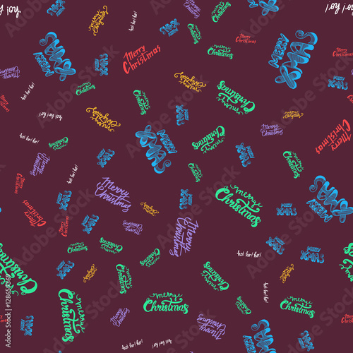 Merry Christmas Seamless Pattern