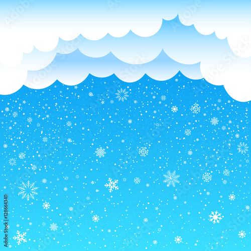 cartoon clouds sky snow