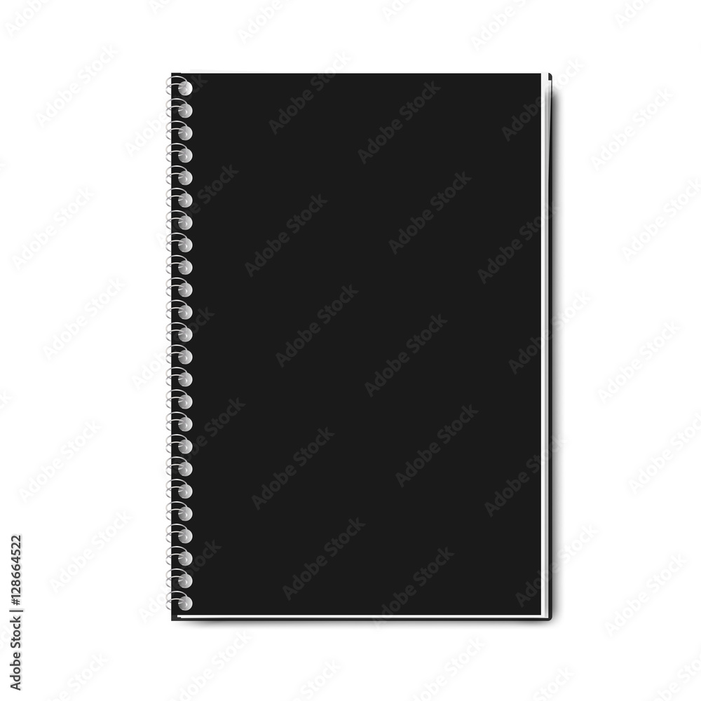 realistic notebook, exercise book, vector illustration realistic notebook, exercise book, vector illustration