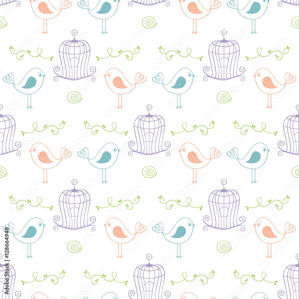 seamless bird pattern and background vector illustration seamless bird pattern and background vector illustration