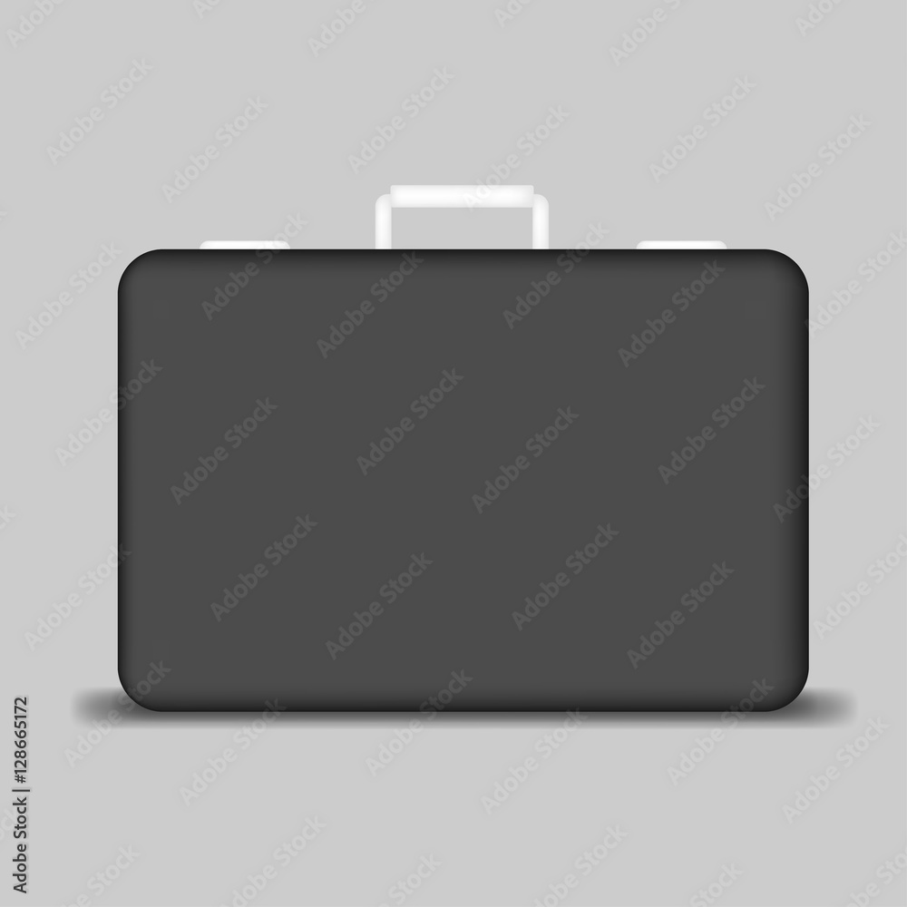 Business black briefcase. vector illustration Business black briefcase. vector illustration