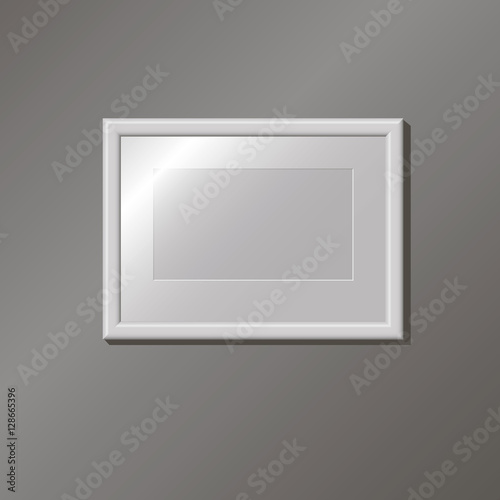 Empty, frame on the wall, editable, template, vector illustration