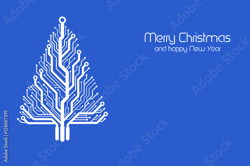 Niebieska karta bożonarodzeniowa z życzeniami