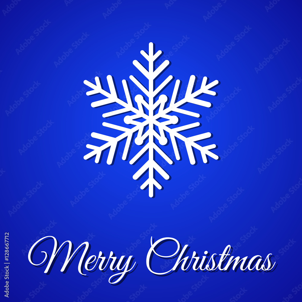 Christmas card with snowflake and wishes on blue background. Vector Christmas card with snowflake and wishes on blue background. Vector