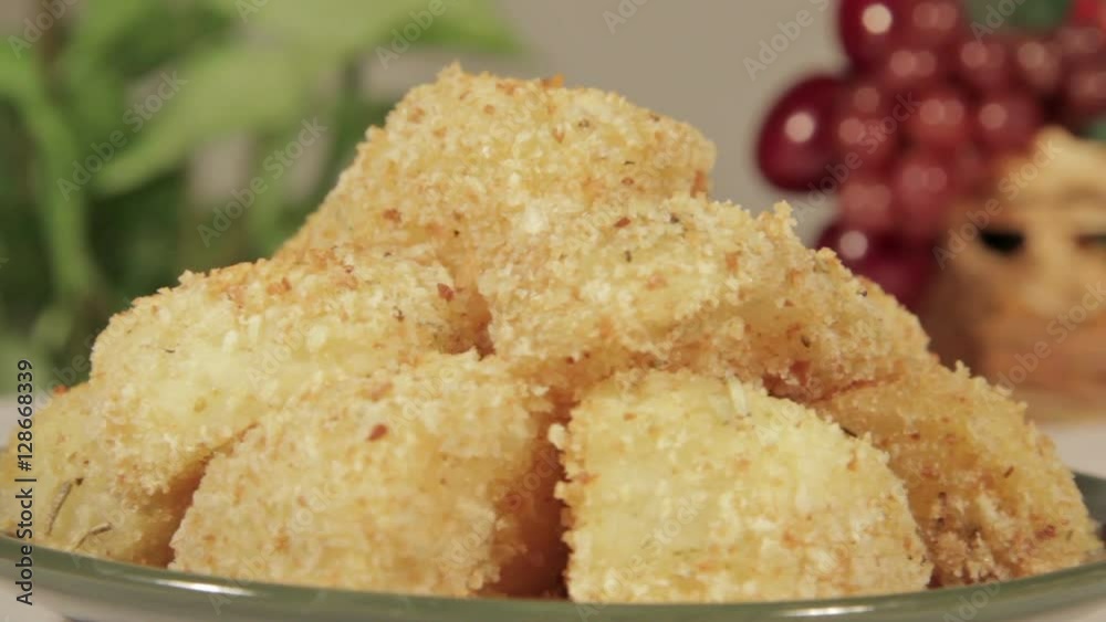 Potatoes with a crispy crust, baked in the oven Potatoes with a crispy crust, baked in the oven