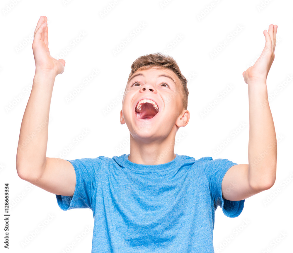 Emotional portrait of teen boy Emotional portrait of teen boy