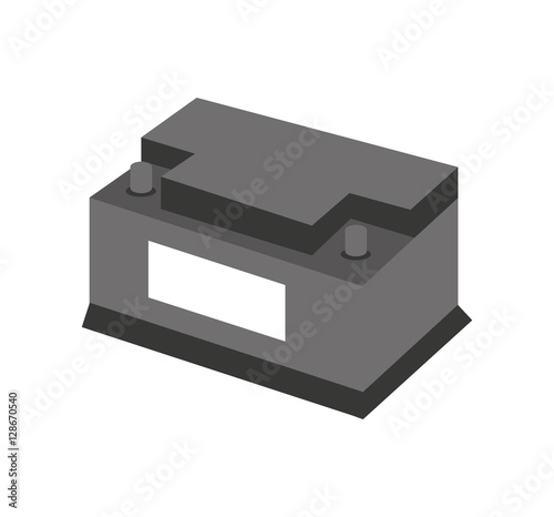 battery car isolated icon vector illustration design