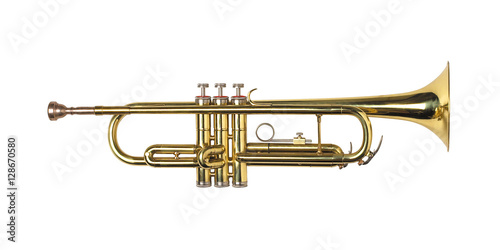 trumpet isolated on white background