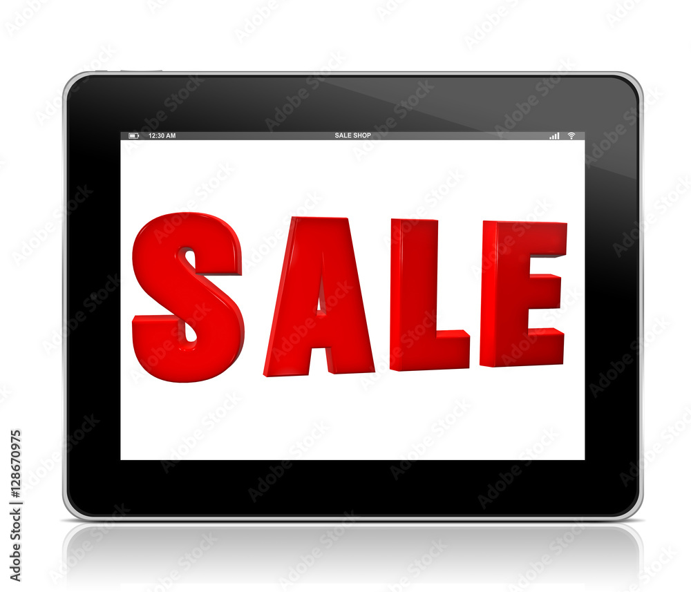 tablet touch computer pad gadget with the word sale tablet touch computer pad gadget with the word sale