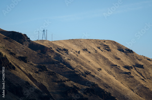 Utility Poles Standing High Above the Heart of Hells Canyon