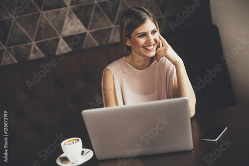 Young woman with laptop